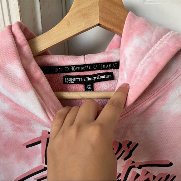 Juicy Couture Brunette The Label Pink Hoodie! - Picture 4 of 10